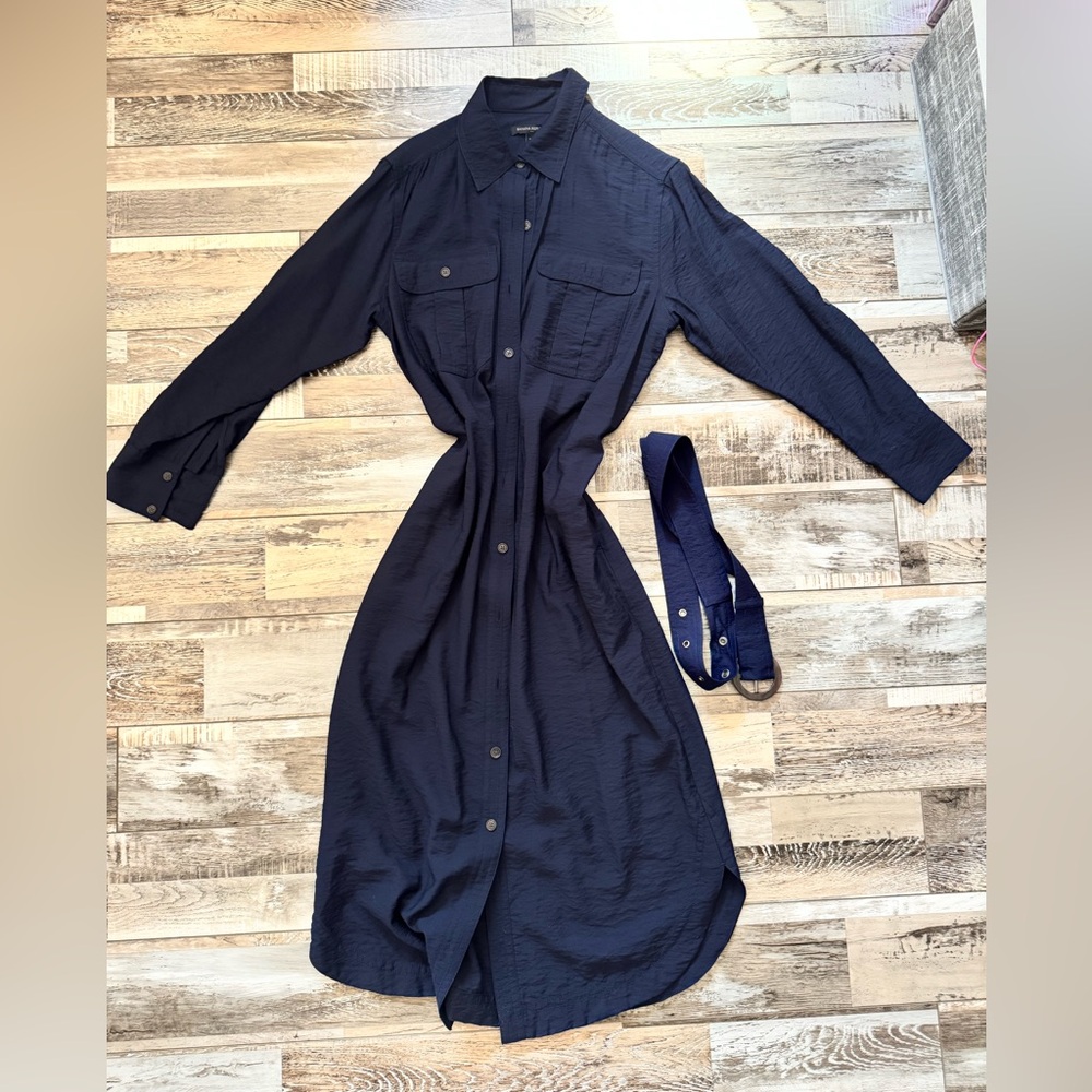 Banana Republic Navy Shirt Dress w/ Belt